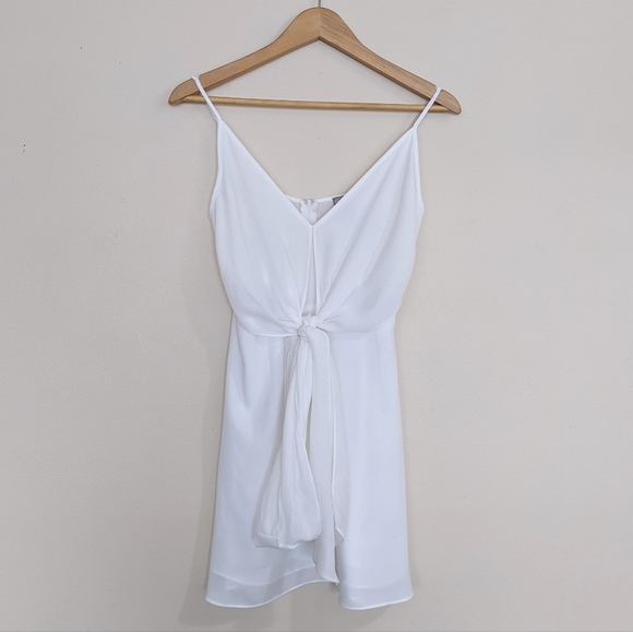 NWT ASOS White Cami Blouse | Front Tie Long Line Tank Top - Picture 2 of 14